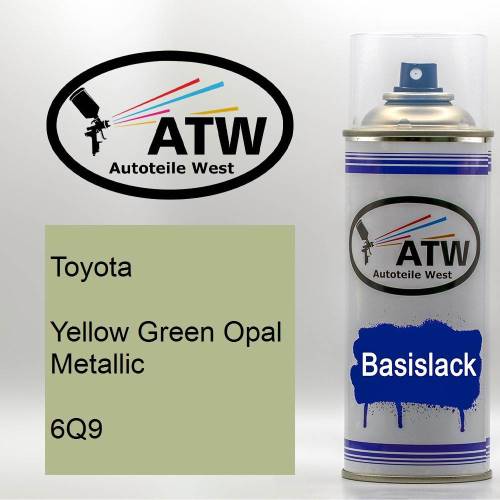 Toyota, Yellow Green Opal Metallic, 6Q9: 400ml Sprühdose, von ATW Autoteile West.